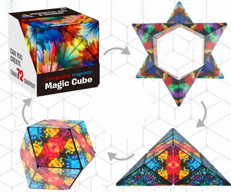 Magnetyczna Kostka Magic Cube Fidget Antystresowy  70 możliosci magiczna