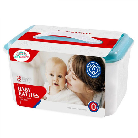 Zestaw grzechotek  gryzaków grzechotka gryzak kolorowa sensoryczna zestaw