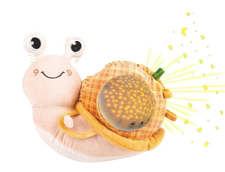 Interaktywny Śpioszek do snu projektor poduszka maskotka usypiacz ślimak 