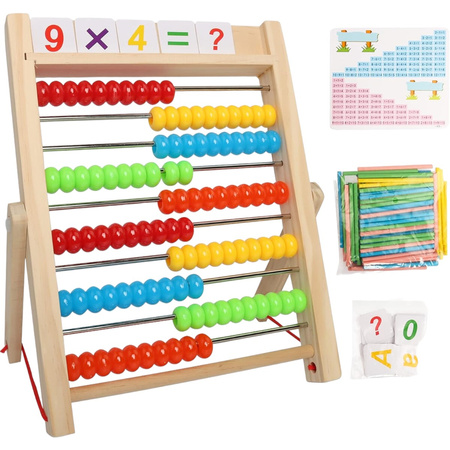 Counting wooden sticks for learning to count alphabet numbers math learning