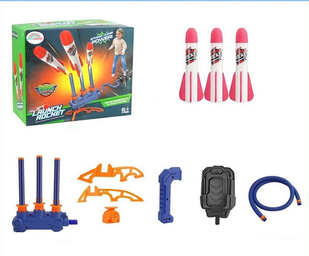 Wyrzutnia katapulta rakiet piankowych Latawiec pompka prezent dla 4 5 6 7 8 9 10 latka