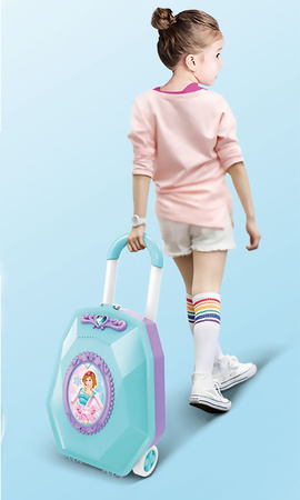 GIRLS VANITY TABLE Suitcase Backpack 2in1 Beauty Set Cosmetics Case Toy sferazabawek