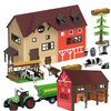 LARGE FARM PLAYSET Barn Tractor Animals Figures Toy Set