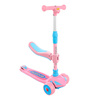 Hulajnoga dla dzieci trójkołowa składana balansowa świecąca LED trzykołowa