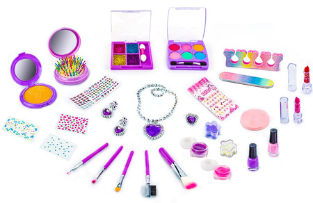 Kuferek kosmetyków Makeup zestaw do malowania makijaż cienie domowe spa