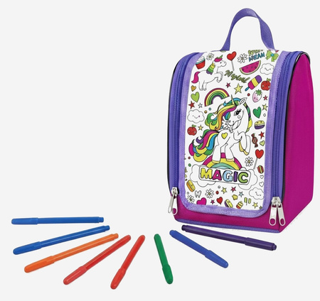 Torebka plecak Bidon do malowania 2w1 Jednorożec PISAKI ZESTAW KREATYWNY