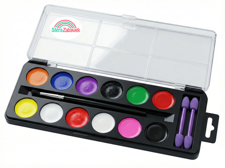 Magiczny Zestaw do Malowania Twarzy 12 Kolorów – Bezpieczna Zabawa na Halloween i Karnawał!