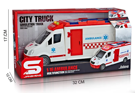 Auto Karetka Pogotowia Ambulans Efekty Gra Świeci