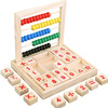 School wooden counting wheel educational alphabet puzzle learning counting addition