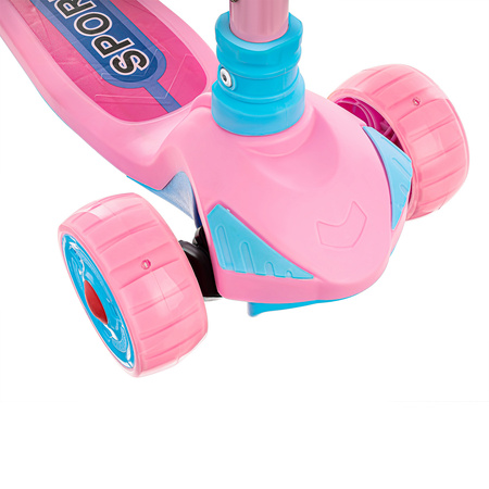 Hulajnoga dla dzieci trójkołowa składana balansowa świecąca LED trzykołowa