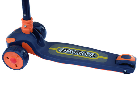 Hulajnoga dla dzieci trójkołowa składana balansowa świecąca LED trzykołowa