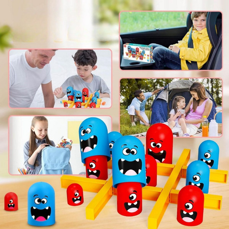 Logic Game TIC TAC TOE Gobbling Monsters Gobblet for Kids Family Board Game 3+