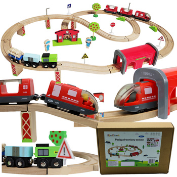 Sferazabawek Wooden Battery-Powered Train Set – Interactive & Safe Educational Toy for Kids