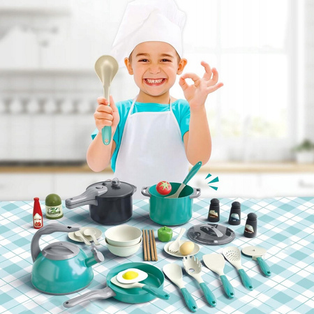 Set of pots and accessories for children's kitchen play pots for kids