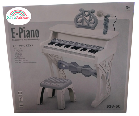  Keyboard Organy FORTEPIAN dla Dzieci MIKROFON 37 Klawiszy Nagrywanie MP3 PREZENT