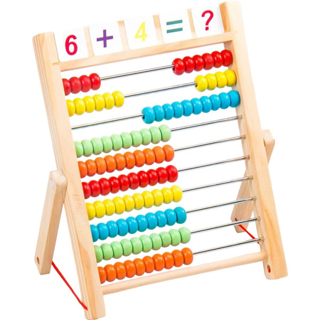 Liczydło drewniane patyczki do nauki liczenia alfabet cyferki nauka matematyki