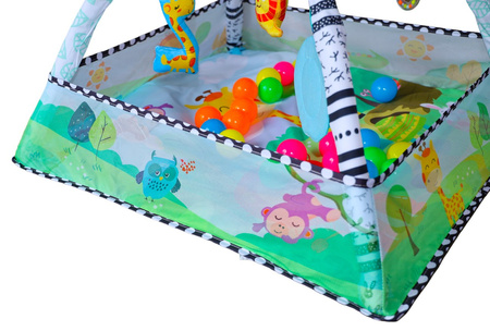 Mata edukacyjna dla niemowląt duża interaktywna miękka kojec z piłeczkami