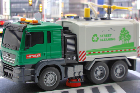 Zamiatarka śmieciarka ulic uliczna napęd frykcyjny led dżwięk gumowe kołą