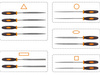 Set of files for metal wood conifer rasps rasps rasps rasps case 18el