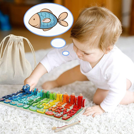 Sferazabawek 8-in-1 Wooden Montessori Educational Puzzle – Interactive & Developmental Toy for Kids, Safe Sorter