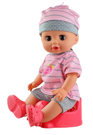 BABY DOLL MARTYNKA SPEAKS POLISH DRINKS & PEES XXL PLAYSET HIGH CHAIR POTTY Sfera Zabawek