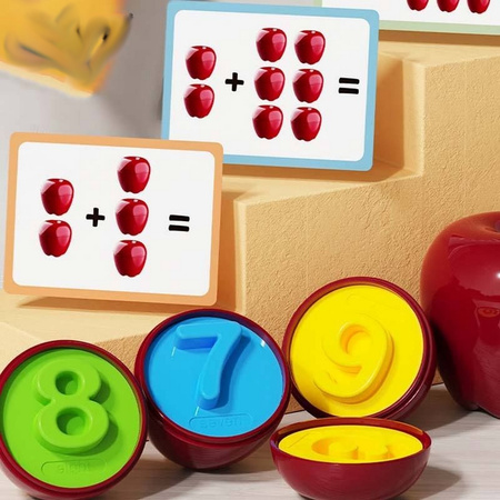 Nauka liczenia Cyferek Układanka Sensoryczna Do Nauki Liczenia W Kształcie Jabłka Dla Dzieci