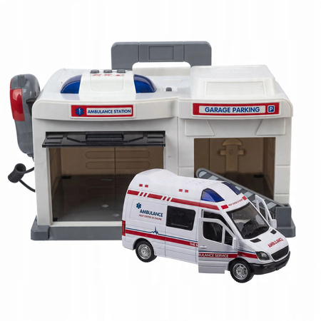 Emergency Rescue Base Station Ambulance Garage Walkie Talkie Sound Toy Gift