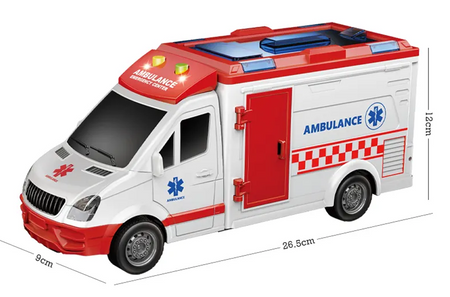 Auto Karetka Pogotowia Ambulans Efekty Gra Świeci