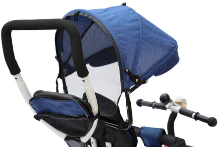 Rowerek trójkołowy wolne koło pasy obracany 360 wózek obracane siedzisko