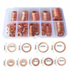 Set of copper metal washers large set xl 200 pcs 9 rozm. 9-18