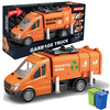 Auto garbage truck with liftable trash can car light sound