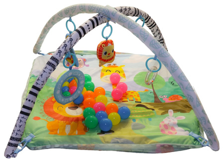 Mata edukacyjna dla niemowląt duża interaktywna miękka kojec z piłeczkami