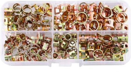 Metal hose clamps spring clamps set for hose lines 75 pcs