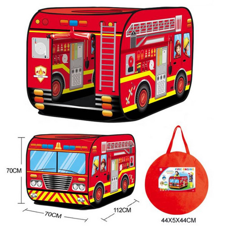 Namiot dla Dzieci Auto do Domu Pokoju Ogrodu Ogrodowy Duży Straz Pozarna